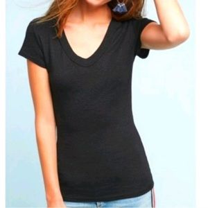 Michael Stars by Anthropologie Black Shimmer Vneck